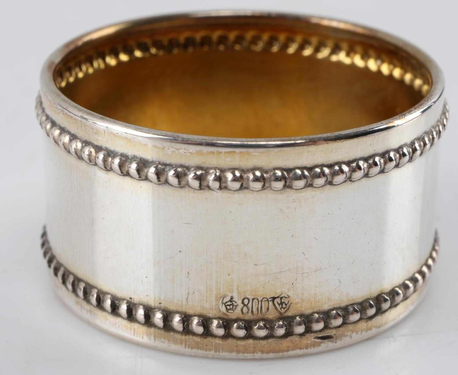 WWII GERMAN HITLER SILVER NAPKIN RING SET OF 6