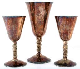 WWII GERMAN REINHARD HEYDRICH SILVER WINE GLASSES