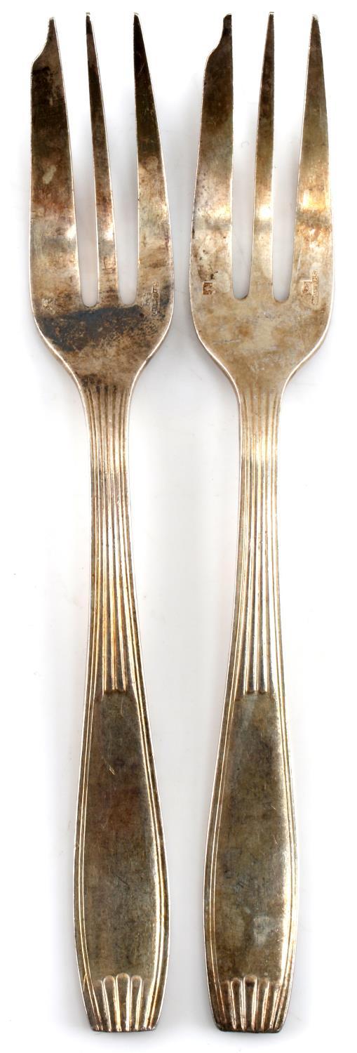 PAIR OF THIRD REICH RAR MARKED SILVER SHRIMP FORKS