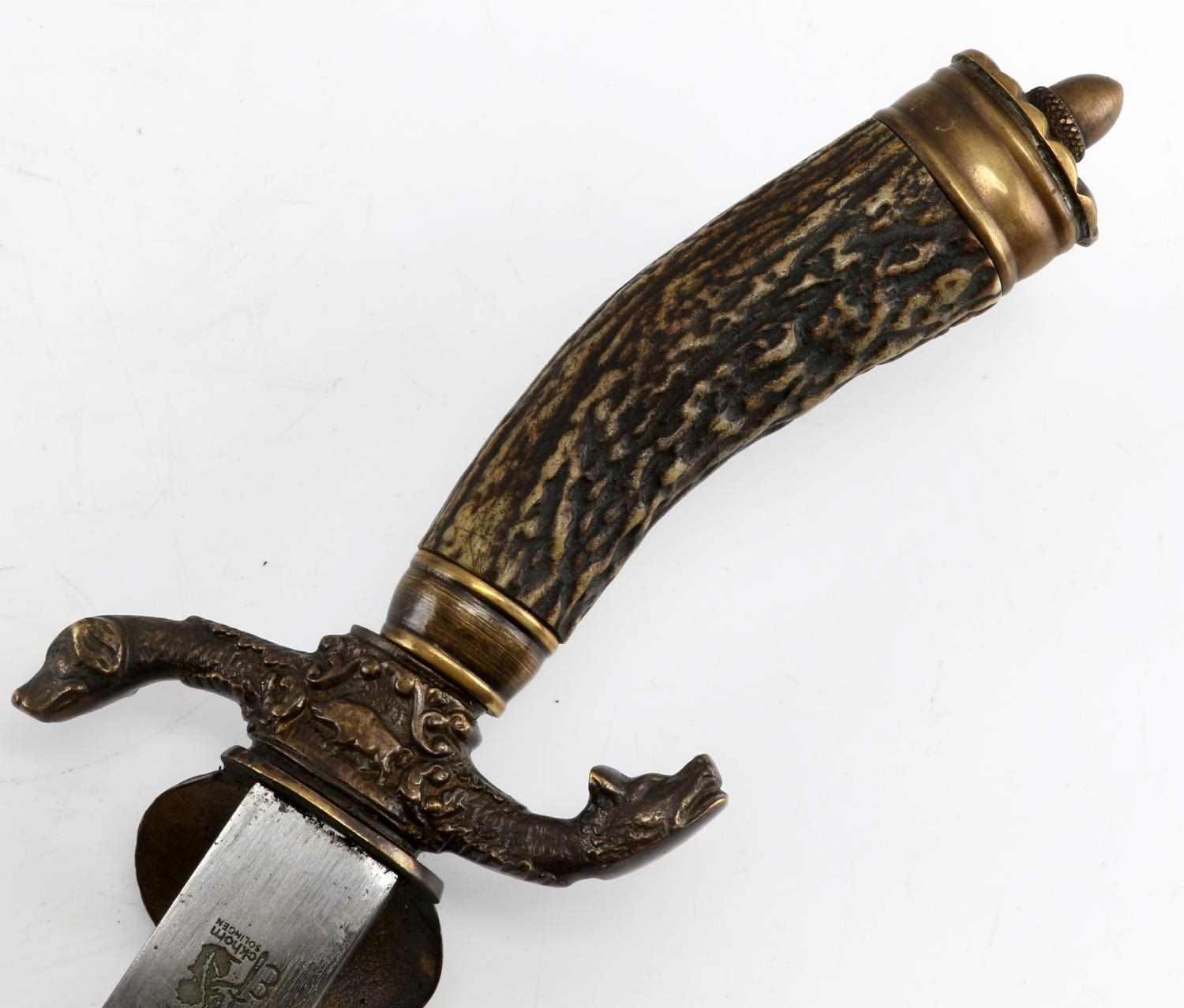 WWII GERMAN 3RD REICH HIRSCHFANGER HUNTING DAGGER