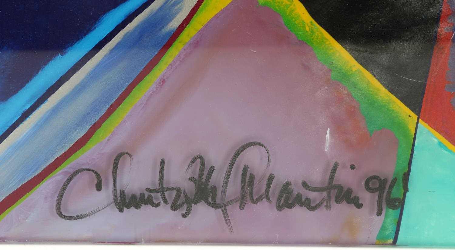 CHRISTOPHER MARTIN REVERSE ACRYLIC ABSTRACT