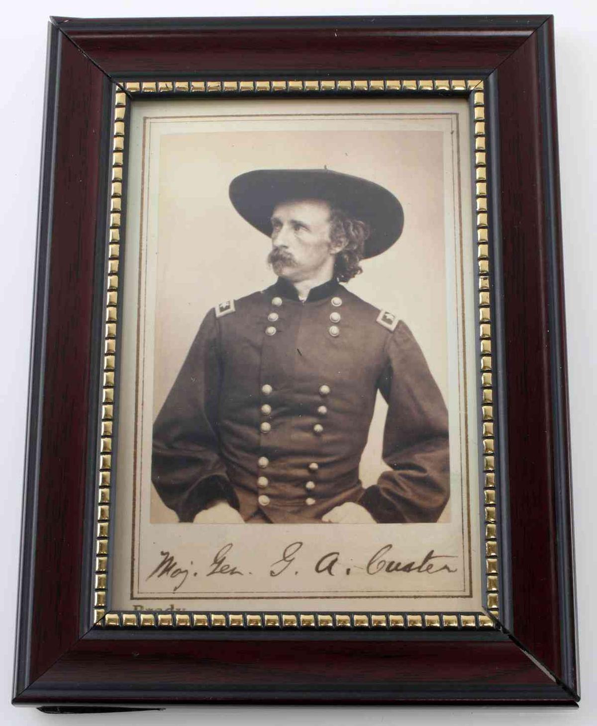 US MAJOR GENERAL GEORGE A CUSTER PHOTO CARD PRINT