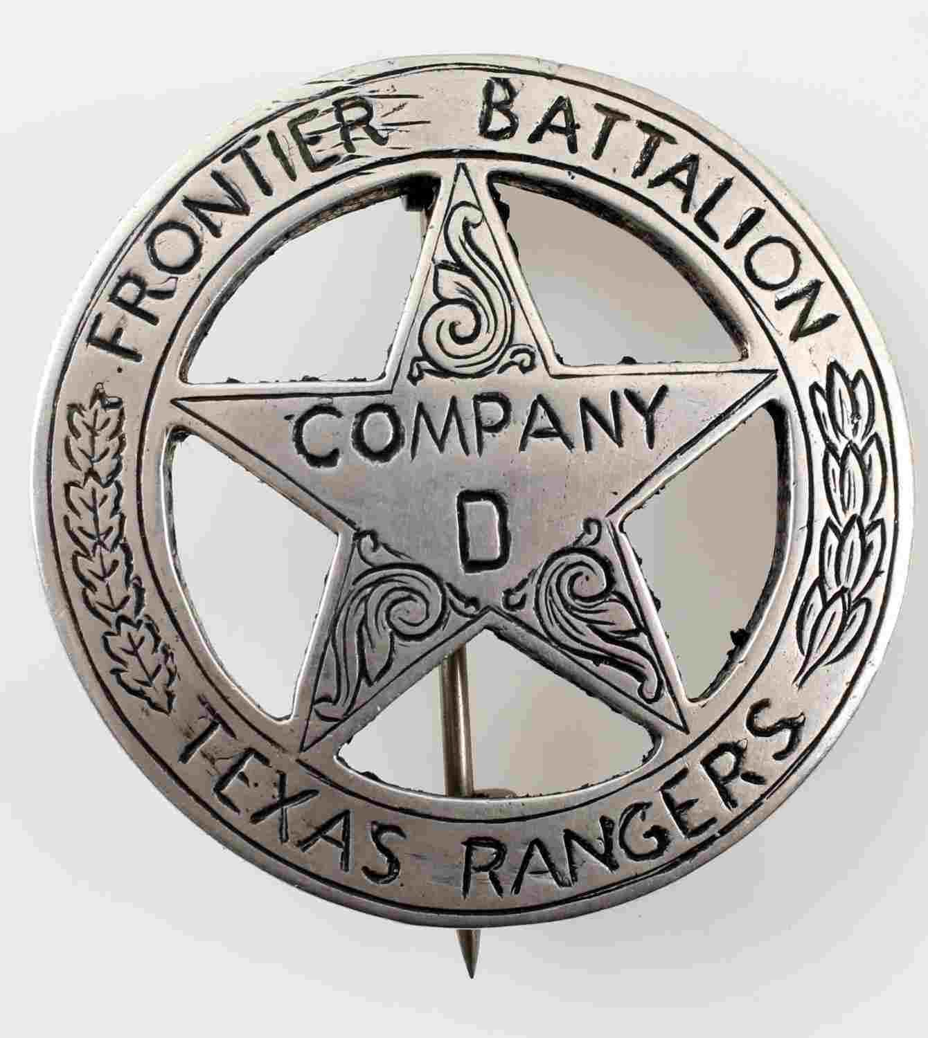 TEXAS RANGER BADGE STRUCK FROM MEXICAN 5 PESO COIN