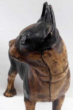 ANTIQUE HUBLEY BOSTON TERRIER CAST IRON DOOR STOP