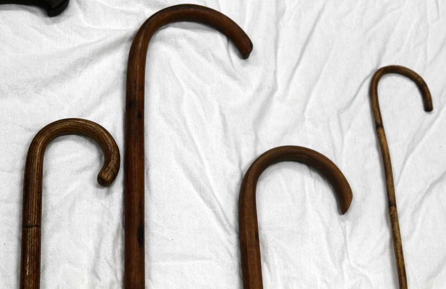 COLLECTION OF 8 ANTIQUE PRIMITIVE WALKING CANES