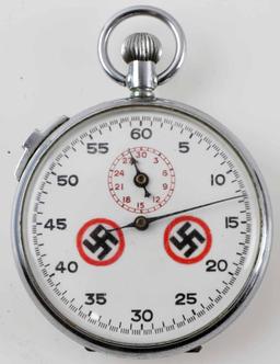 WWII GERMAN THIRD REICH NSDAP POCKET & STOP WATCH