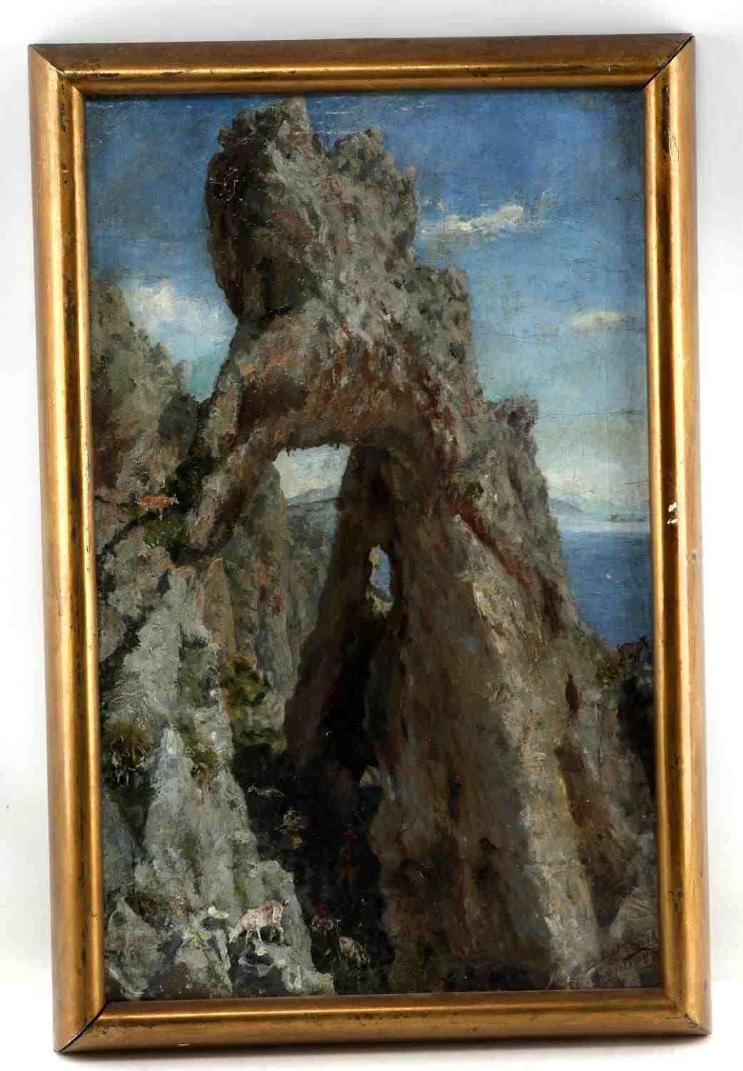 KARL (CARL) ODERICH OIL ON CANVAS PAINTING CAPRI