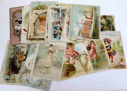 LOT OF 33 ANTIQUE VICTORIAN 1890S TRADE CARDS