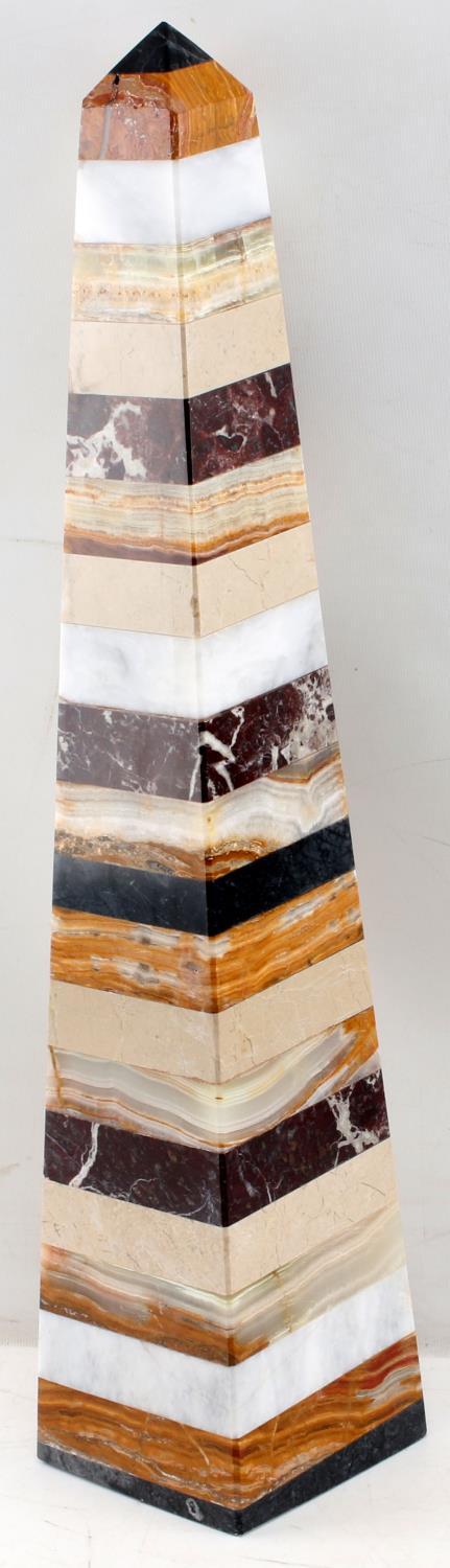 MARBLE STRIPED SPECIMEN LARGE OBELISK