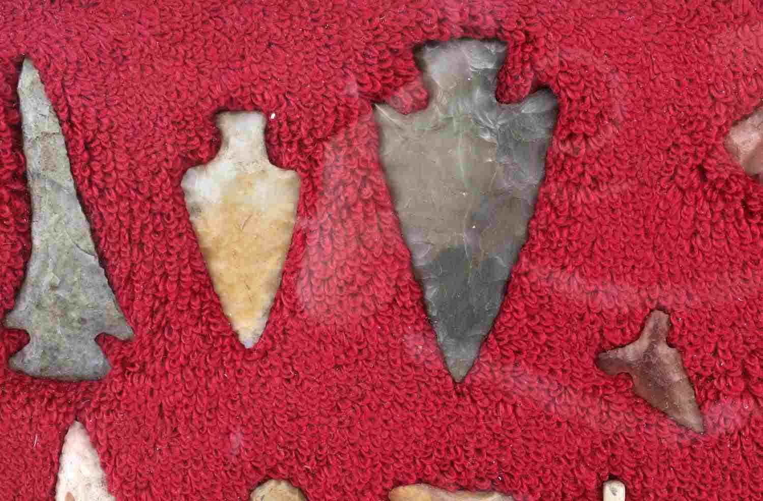 ARCHAIC ARTIFACT ARROWHEAD POINT LOT ILLINOIS