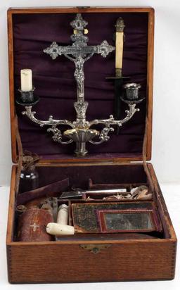 19TH CENTURY VAMPIRE KILLING KIT W PISTOL AND DIRK