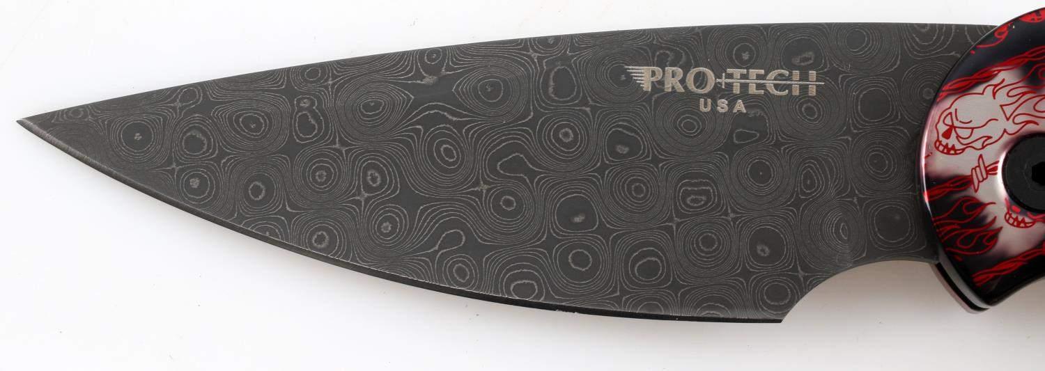 PROTECH TR 4 SKULL DAM SPLASH SPRING LOADED KNIFE