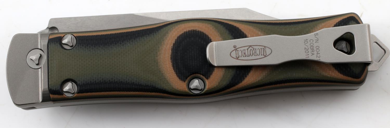 MICROTECH COBRA CAMO STONEWASH STANDARD KNIFE