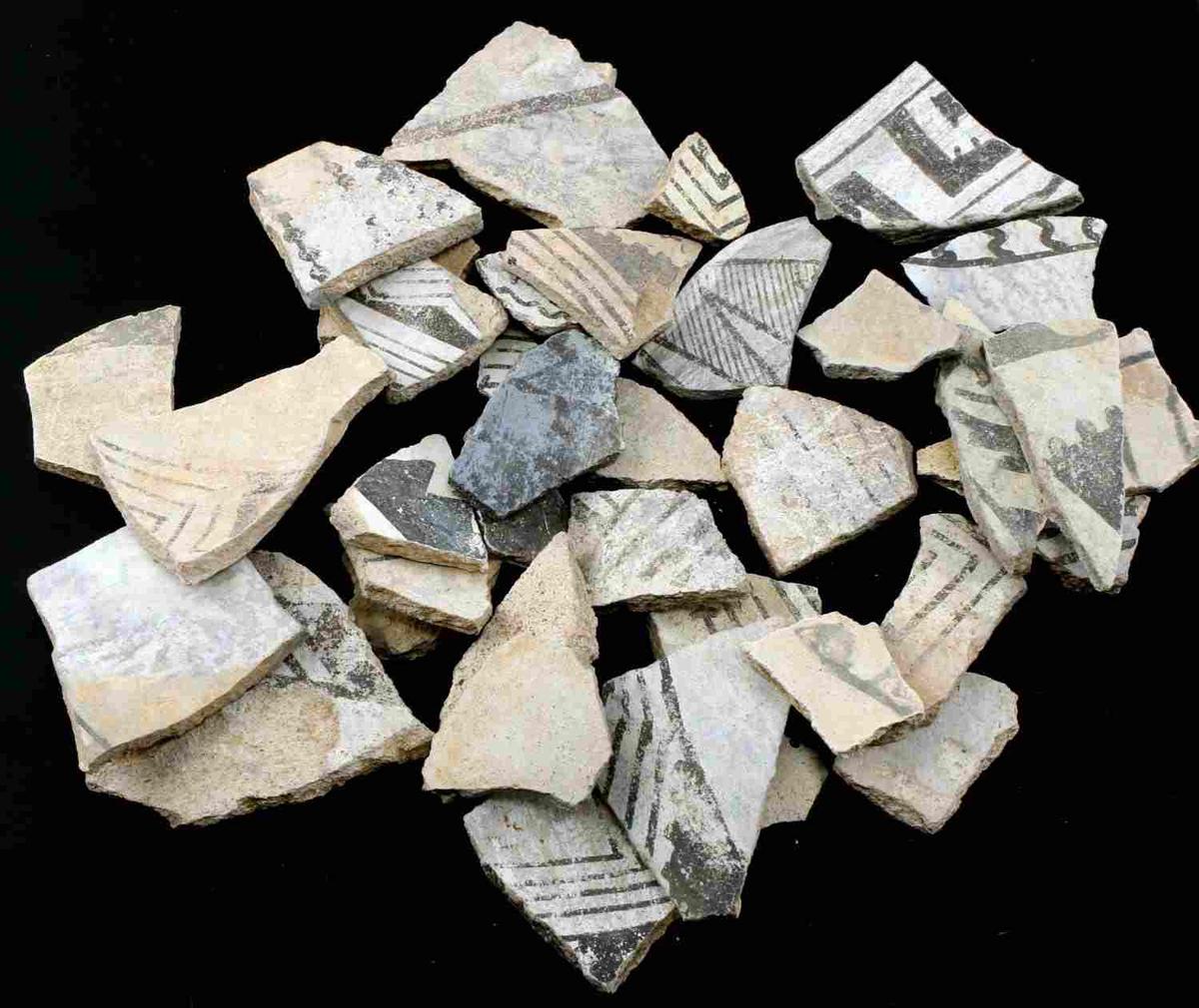 40 PRE COLOMBIAN ANASAZI POTTERY SHARDS CHACO