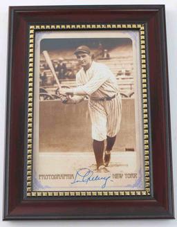 NEW YORK YANKEES LOU GEHRIG FRAMED PHOTO POSTCARD