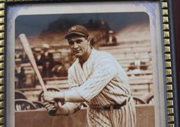 NEW YORK YANKEES LOU GEHRIG FRAMED PHOTO POSTCARD