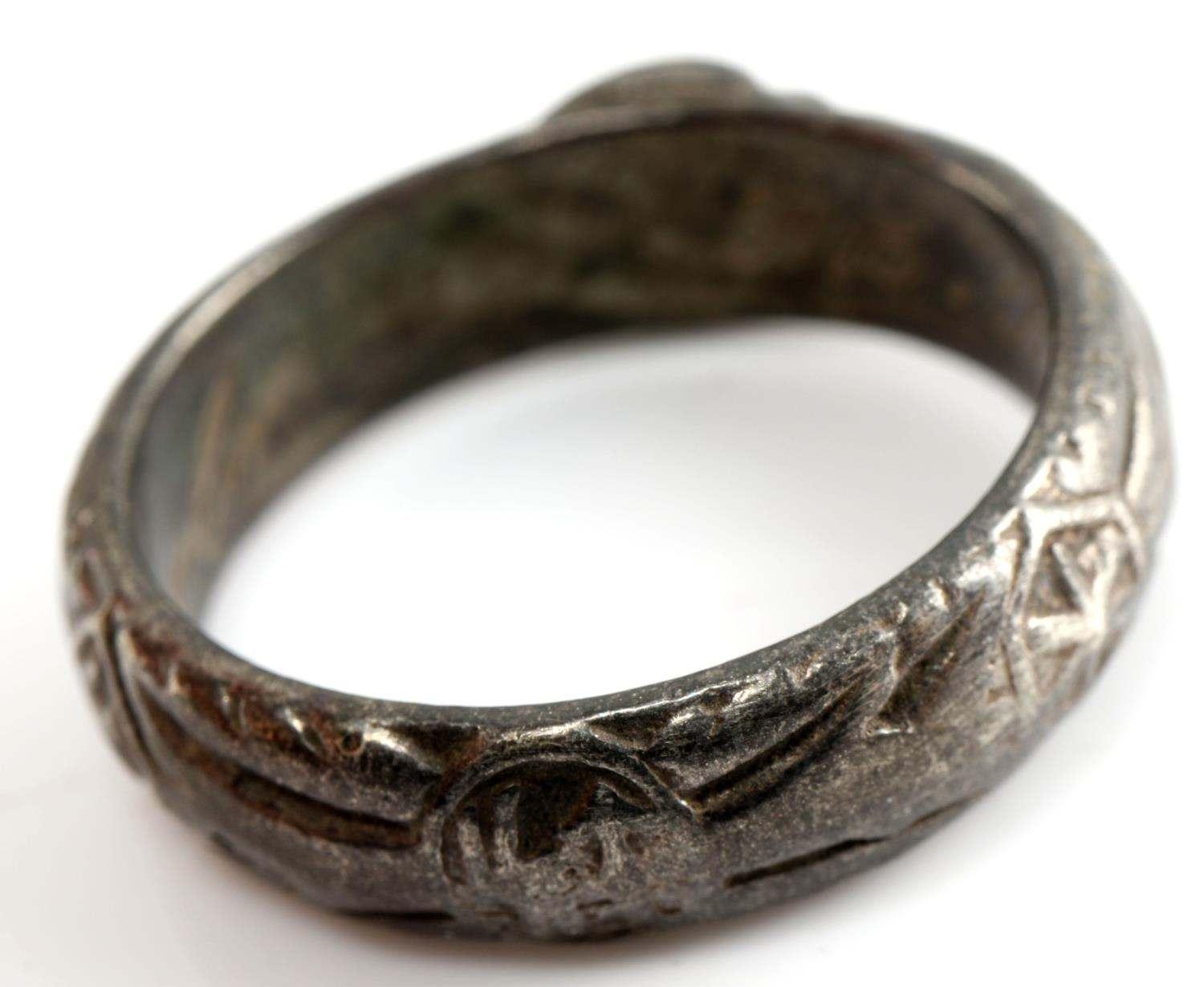 GERMAN WWII WAFFEN SS OFFICERS TOTENKOPF RING