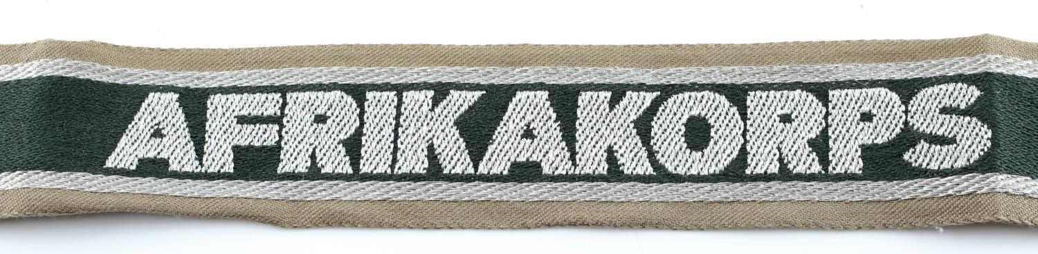 GERMAN WWII ARMY AFRIKA KORPS OFFICERS CUFF TITLE