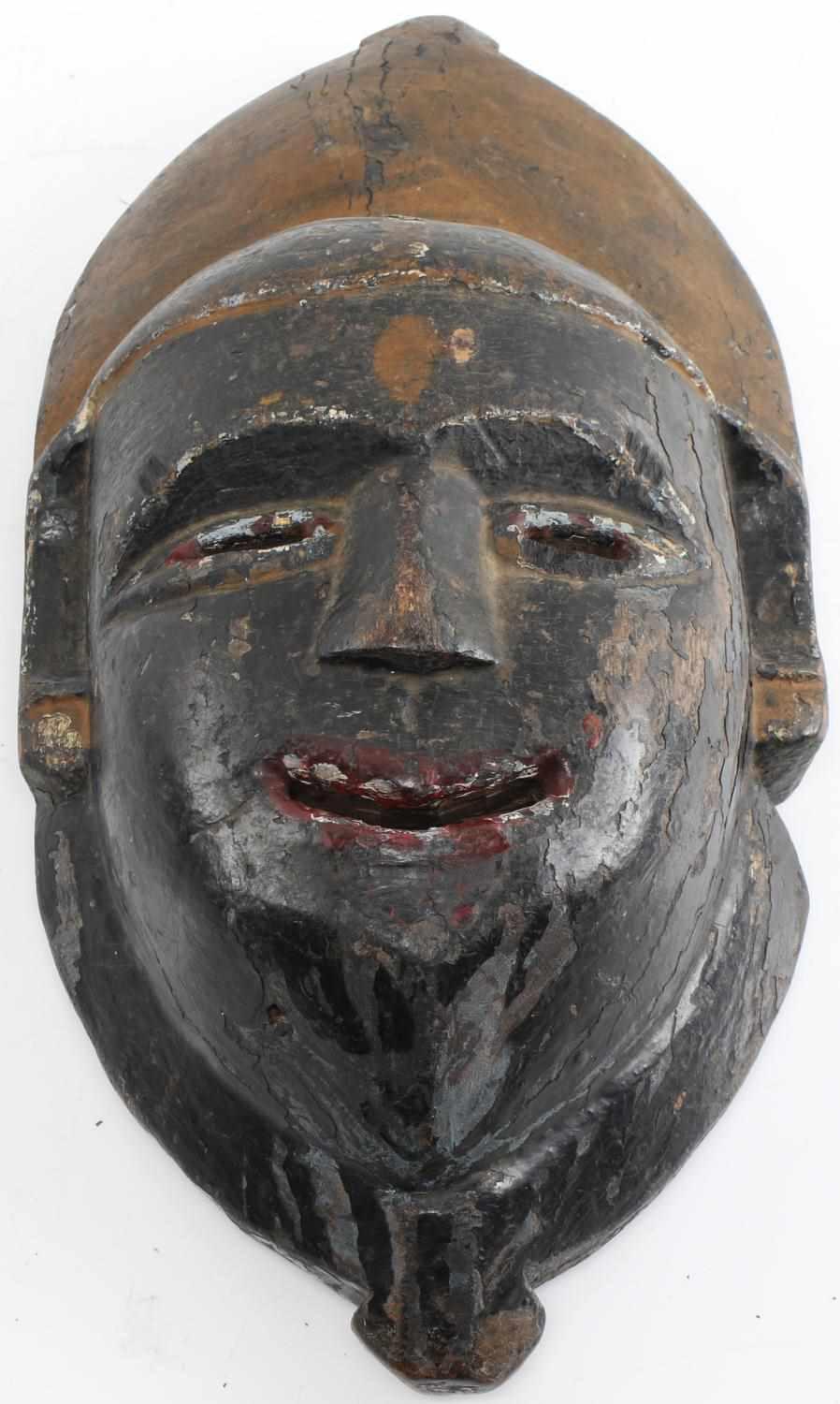 19TH CENTURY WOODEN MASK OF KALI NEPAL