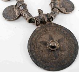 20TH CENTURY SILVER EASTERN TRADE COIN NECKLACE