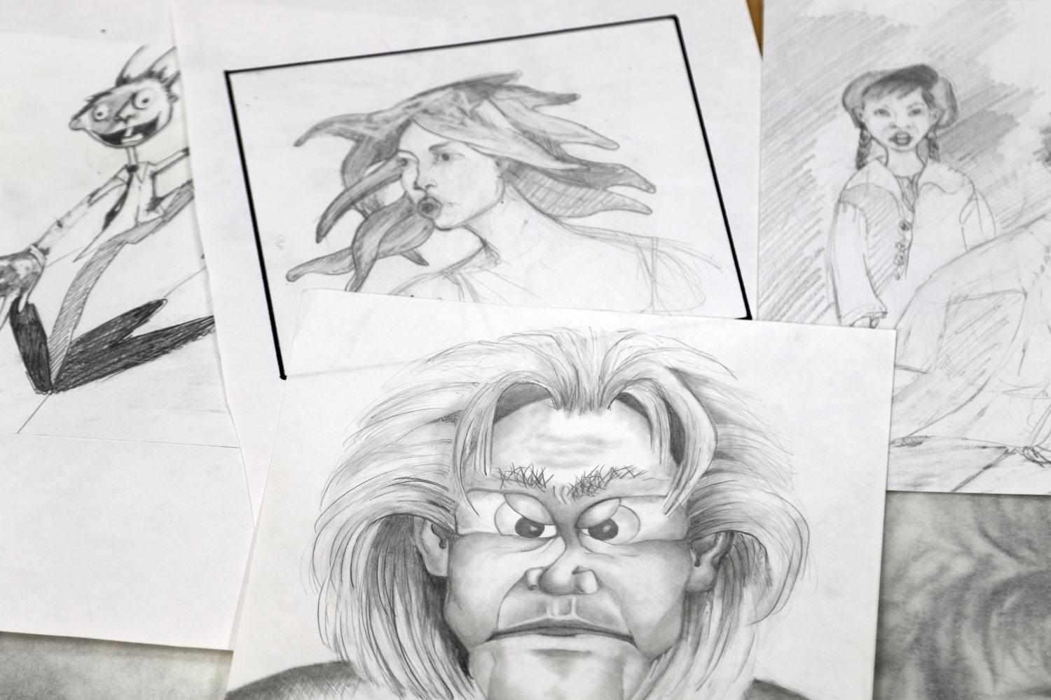 LARGE LOT OF PICTURES SKETCHES DRAWINGS & PRINTS