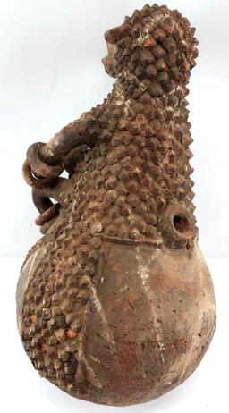 LARGE MAMBILA CLAY TERRA COTTA  ANCESTOR VESSEL