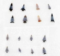 LOT OF 16 ARROWHEAD POINTS FROM OREGON