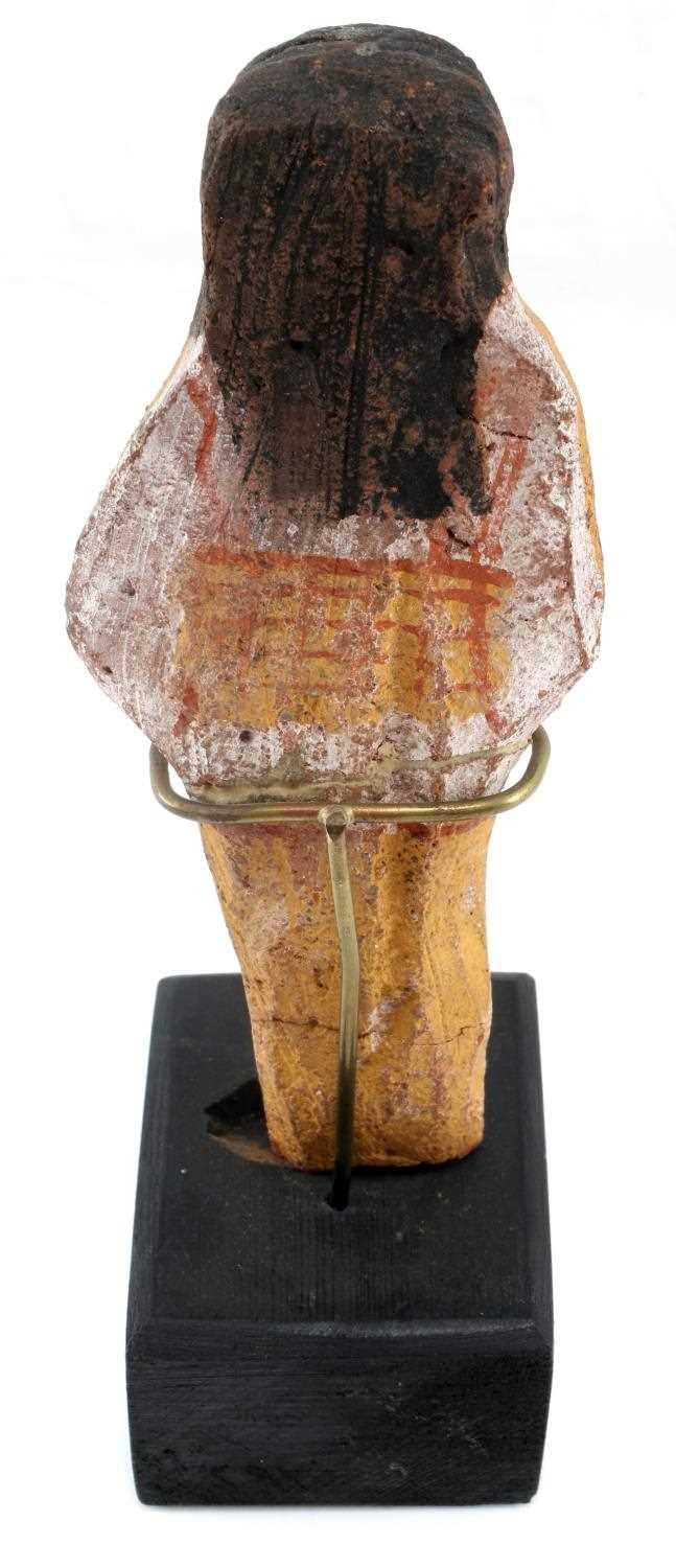 EGYPTIAN POLYCHROME PAINTED TERRACOTTA USHABTI