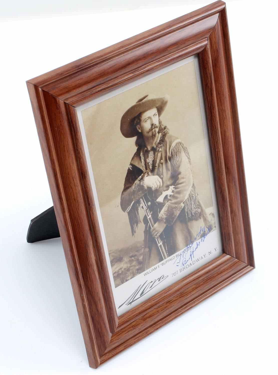 OLD WEST BUFFALO BILL CODY FRAMED PHOTO POST CARD