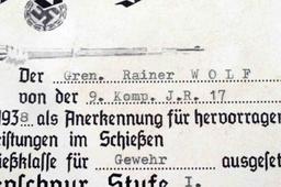 WWII GERMAN HEER MARKSMAN SHOOTING AWARD DOCUMENT