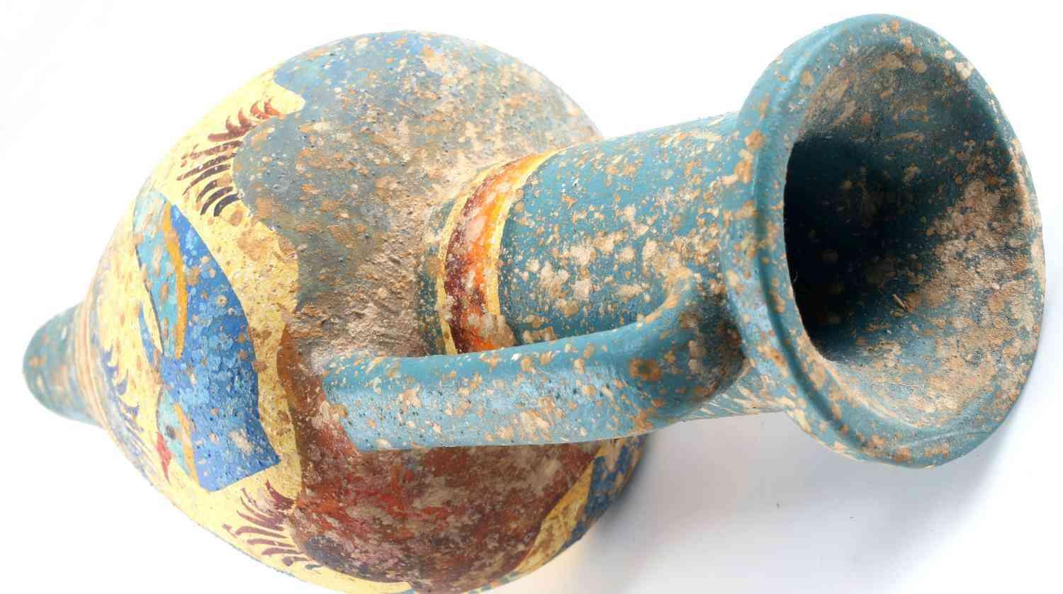 MUSEUM COPY GREEK AMPHORA MINOAN DOLPHIN PAINTING