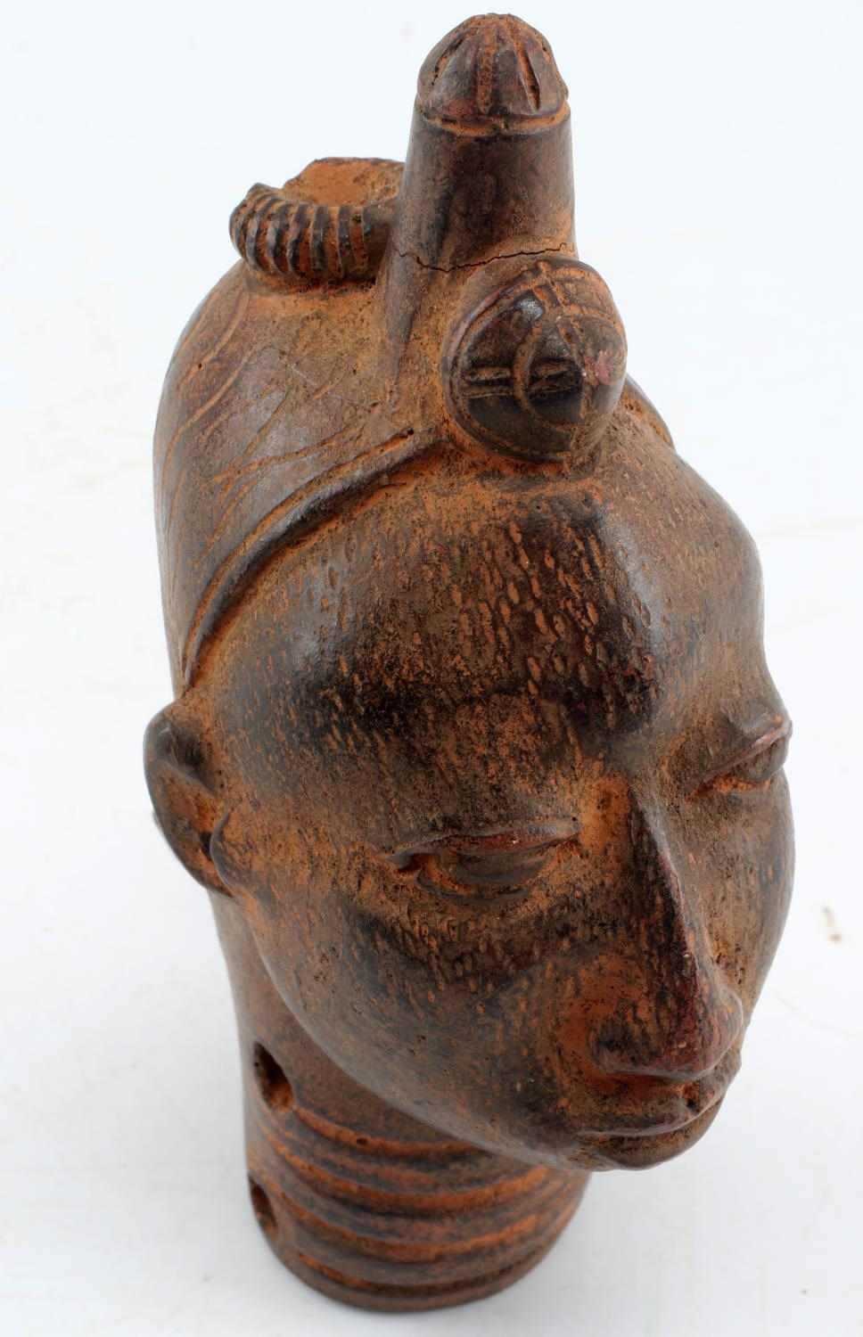 IFE NIGERIAN TERRACOTTA BUST OF ONI WEST AFRICA