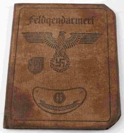 WWII GERMAN AUSWEIS OF A WAFFEN SS FIELDZHANDARM