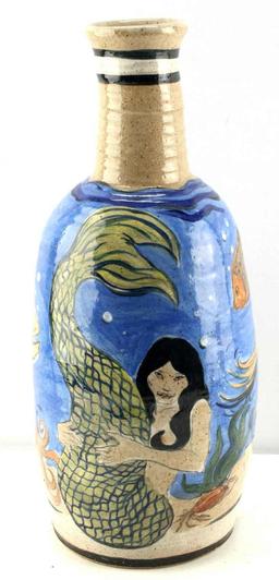 MODERN CONTEMPORARY ARTISAN MERMAID POTTERY VASE