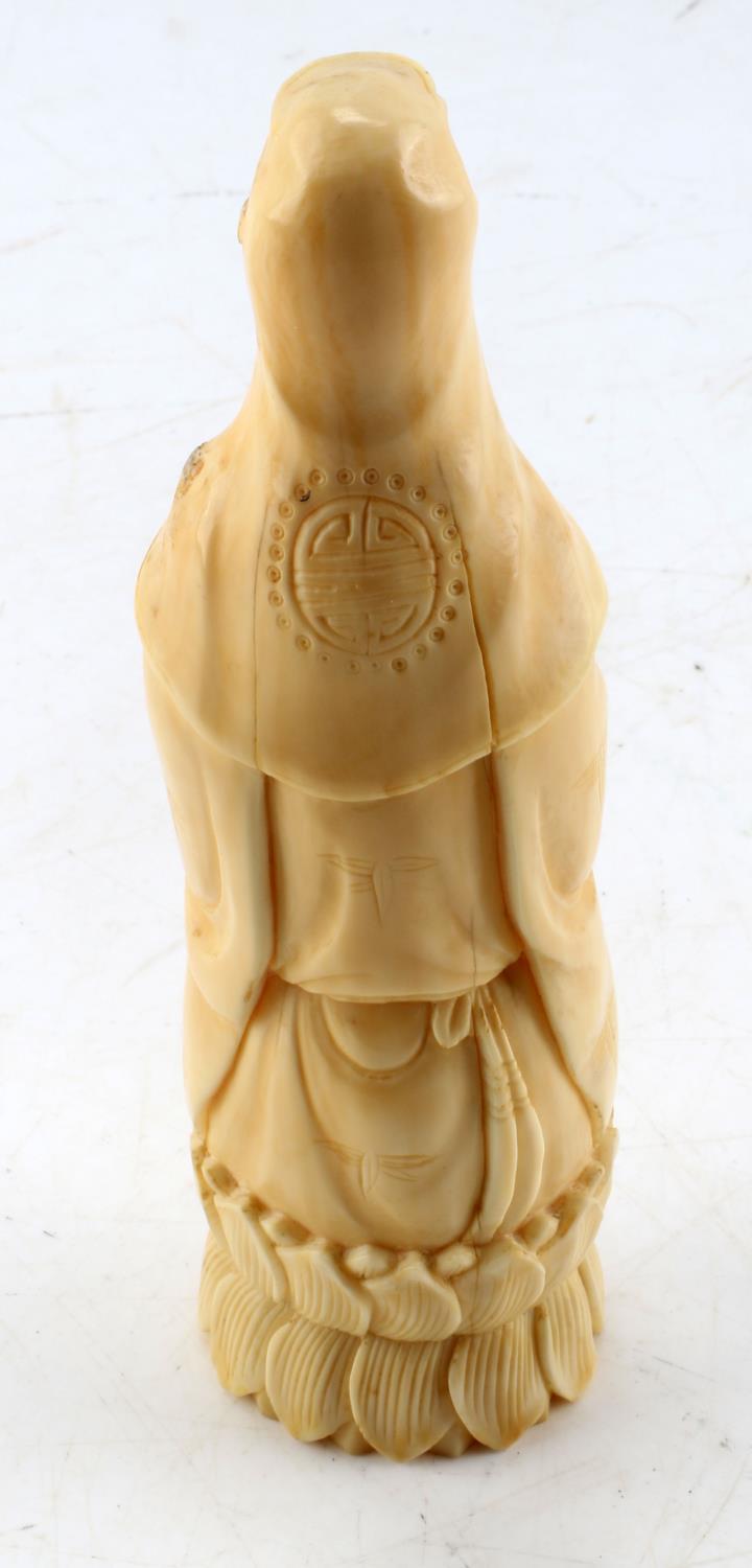 ANTIQUE 19TH CENTURY CHINESE IVORY GODDESS FIGURE