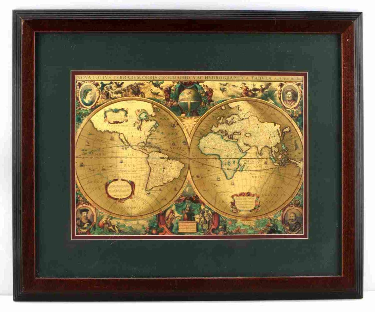 NOVA TOTIS TERRARVM ORBIS GEOGRAPHICA GOLD MAP