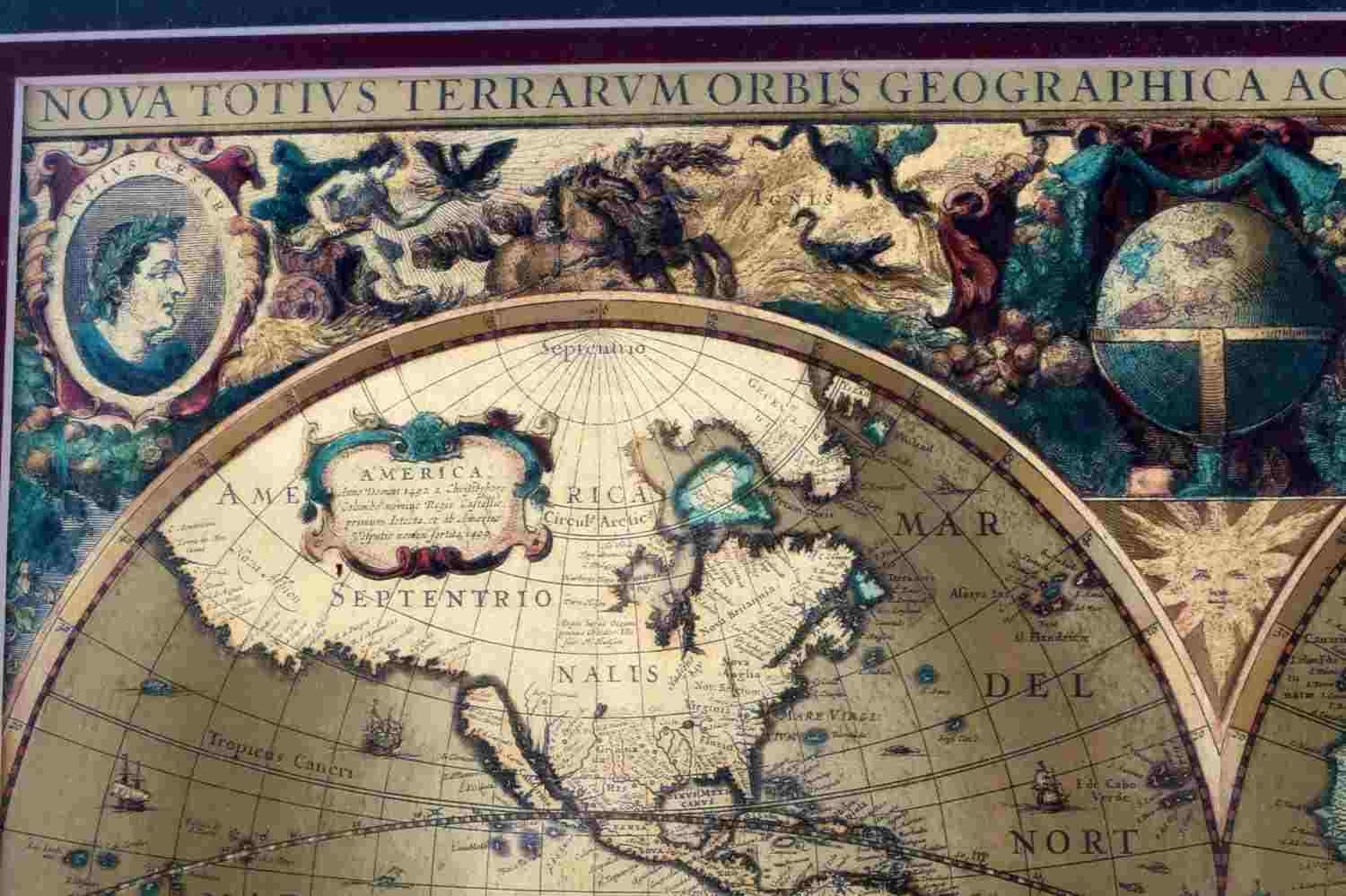 NOVA TOTIS TERRARVM ORBIS GEOGRAPHICA GOLD MAP