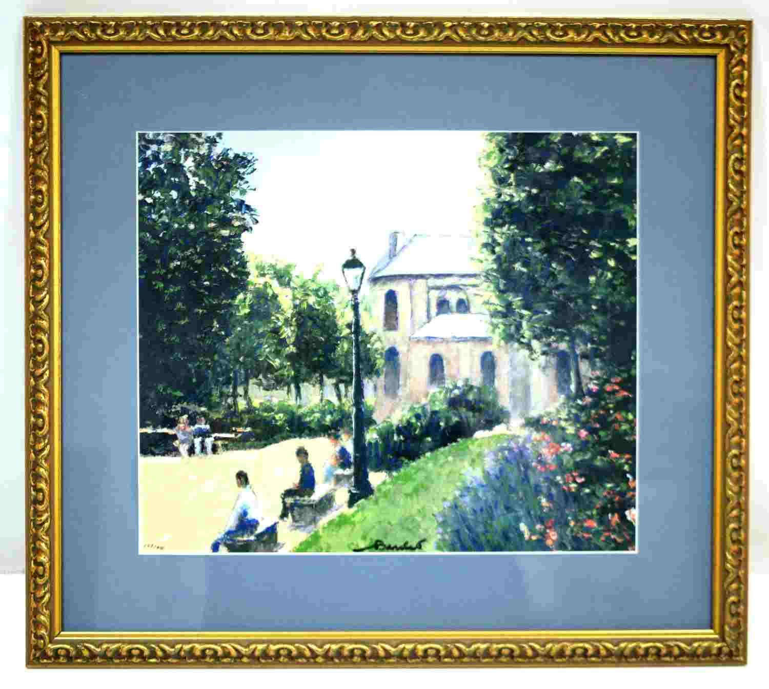 ANDRE BARDET SIGNED FRENCH SCENE SERIGRAPH W COA