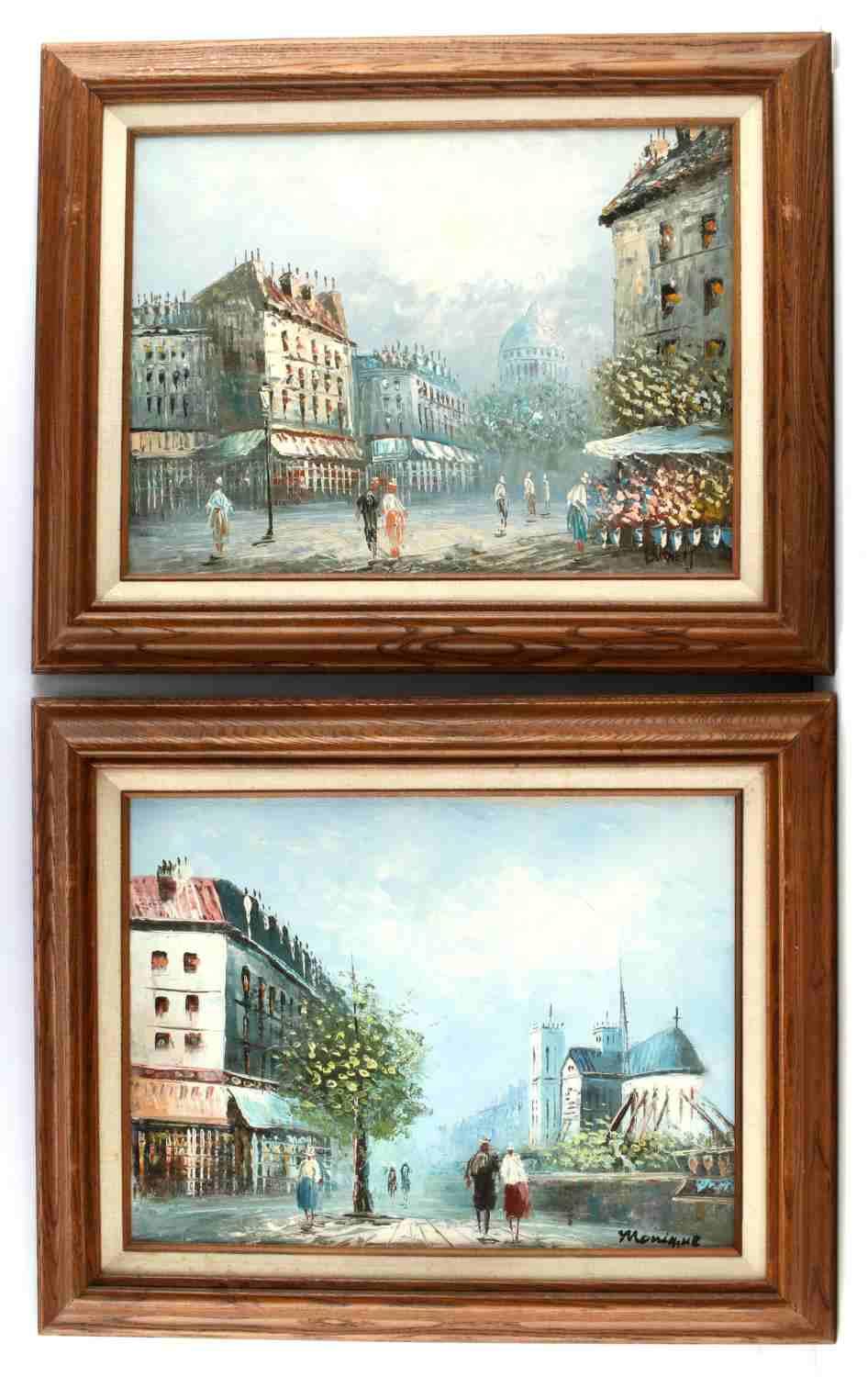 PARISIAN STREET SCENE BY BURNETT AND MONIQUE