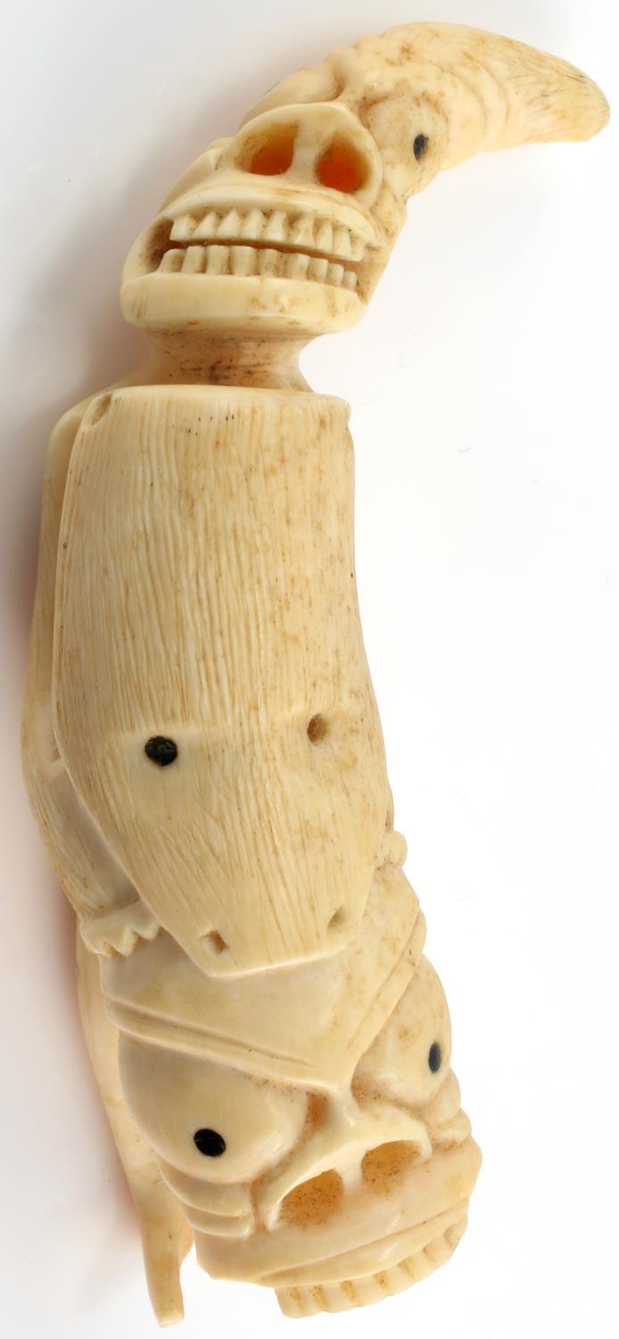 TUPILAK GREENLANDIC INUIT WHALE TOOTH SCRIMSHAW