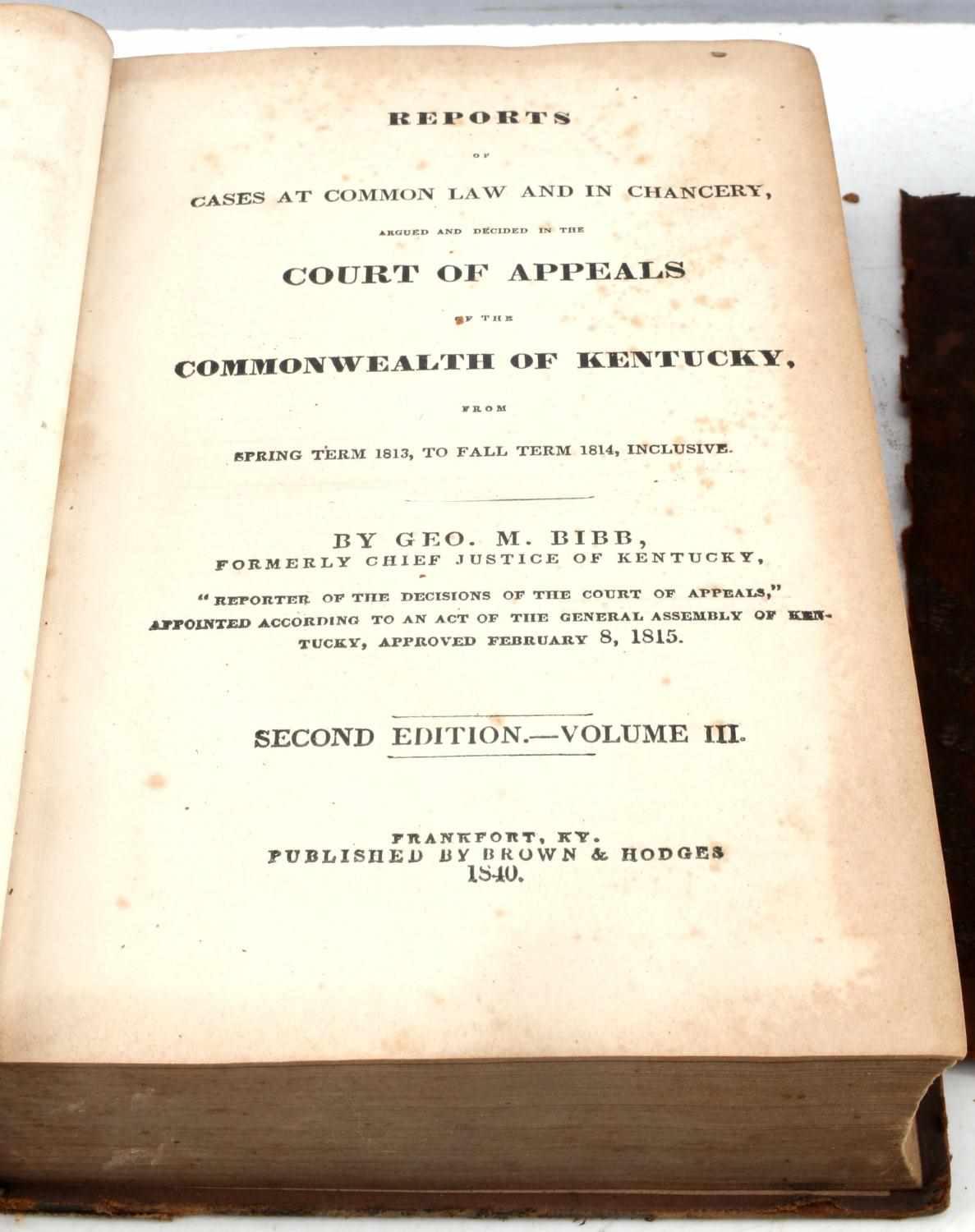 KENTUCKY COMMONWEALTH COURT OF APPEALS 1800S