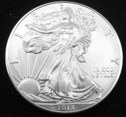 1 OZ AMERICAN EAGLE SILVER COIN 2013 LOT OF 20