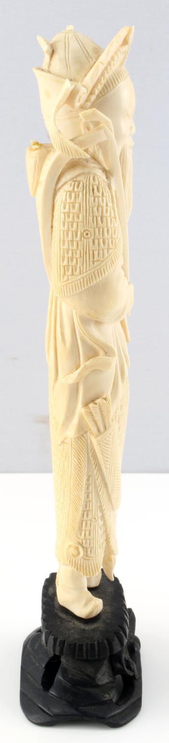 ANTIQUE CHINESE IVORY MALE DEITY 10 INCH FIGURE