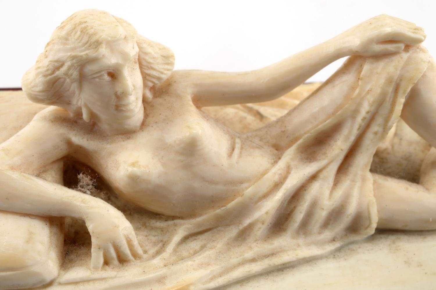 ANTIQUE DOCTORS LADY NUDE IVORY MEDICAL RECLINING