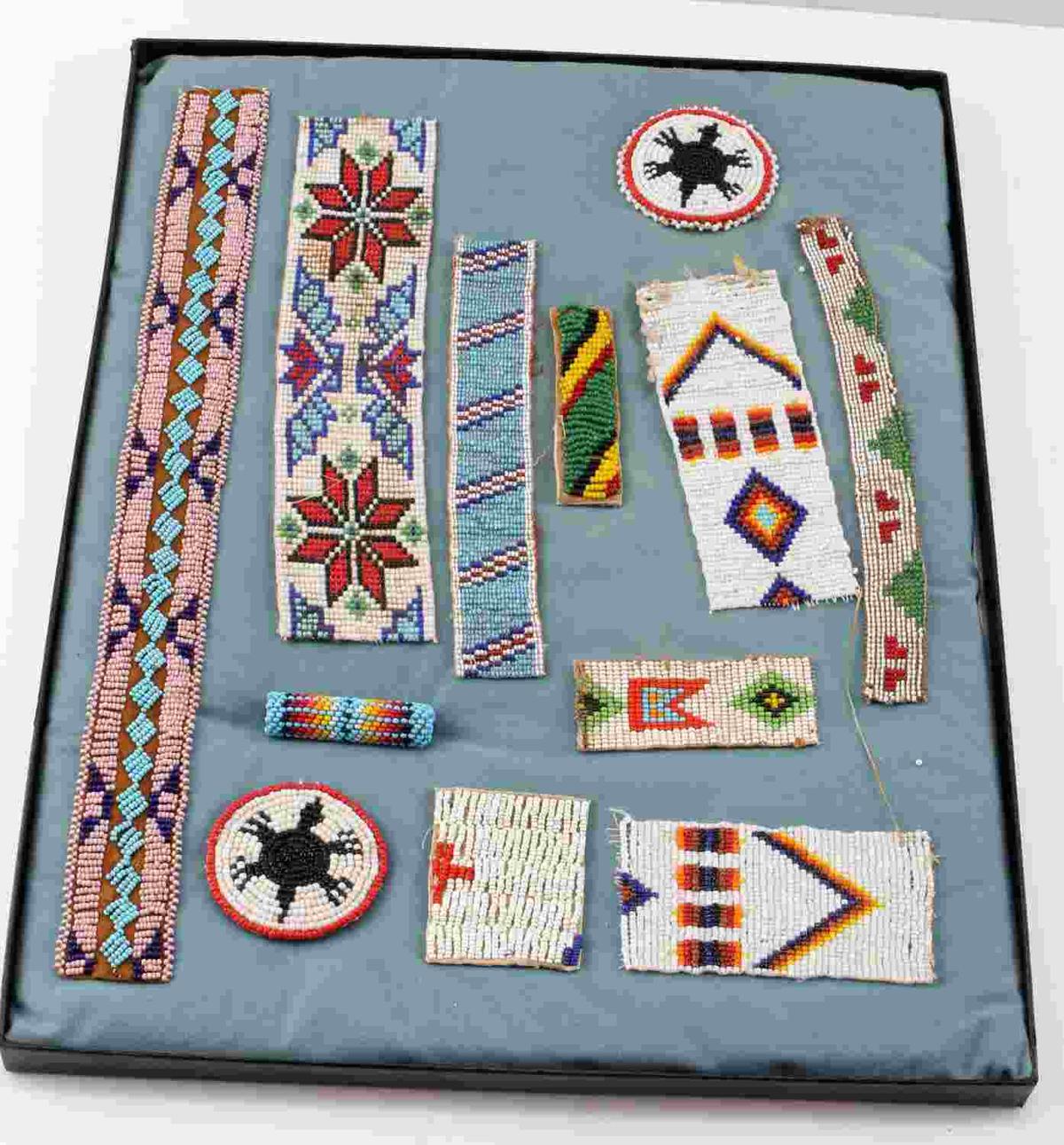 AMERICAN INDIAN BEADED PANELS ROSETTES COLLECTION