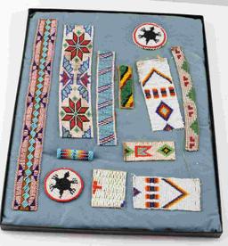 AMERICAN INDIAN BEADED PANELS ROSETTES COLLECTION