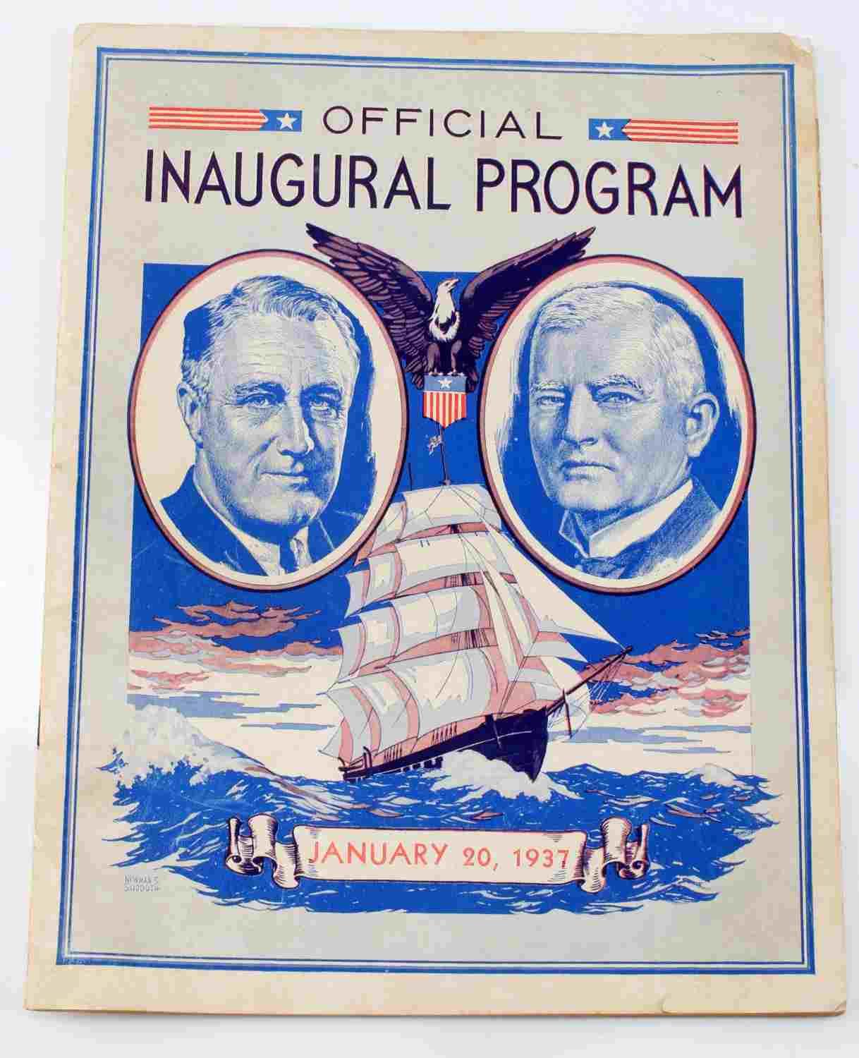 1937 OFFICIAL INAUGURAL PROGRAM FDR ROOSEVELT