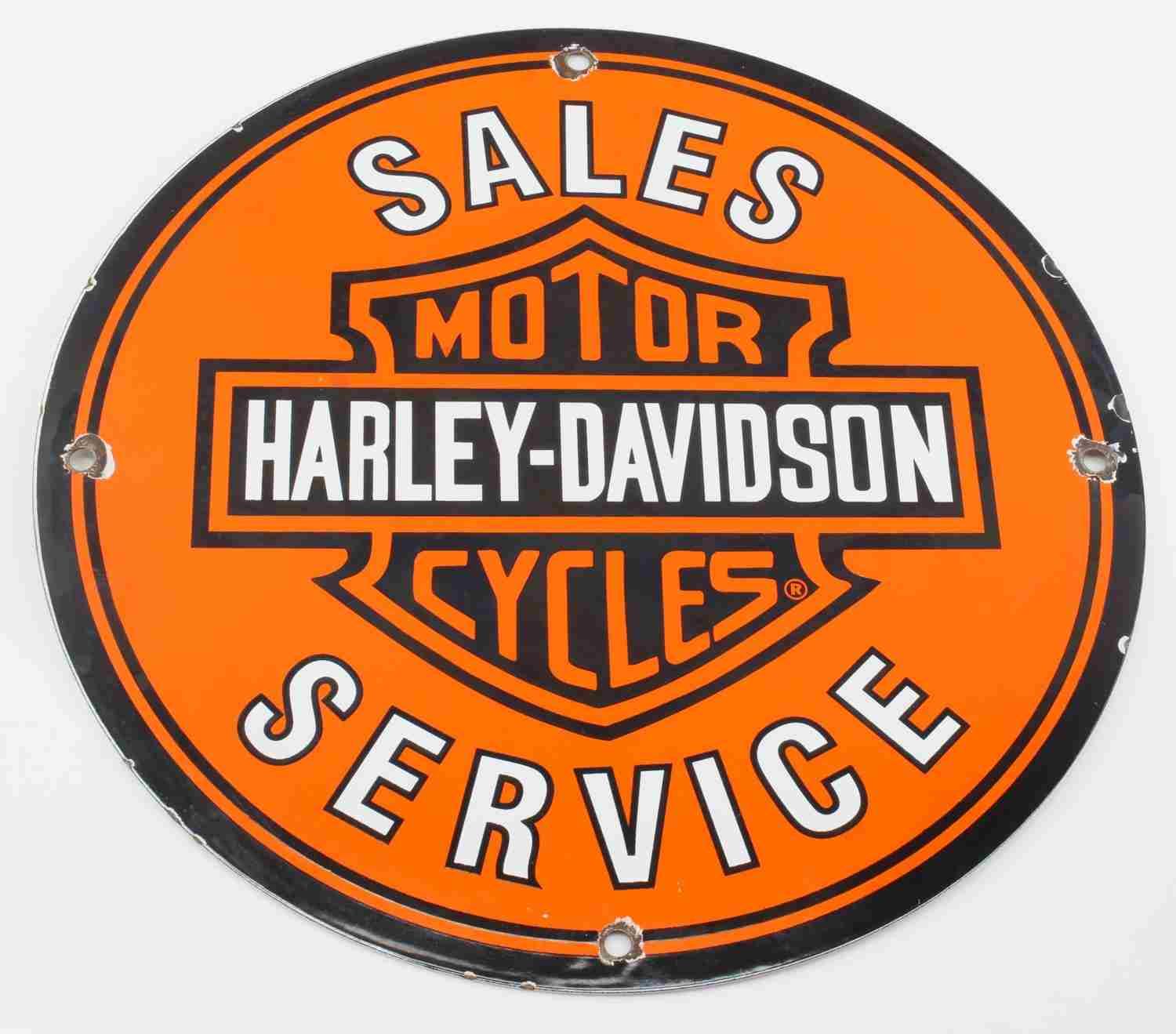 VINTAGE HARLEY DAVIDSON MOTORCYCLE SALES SIGN