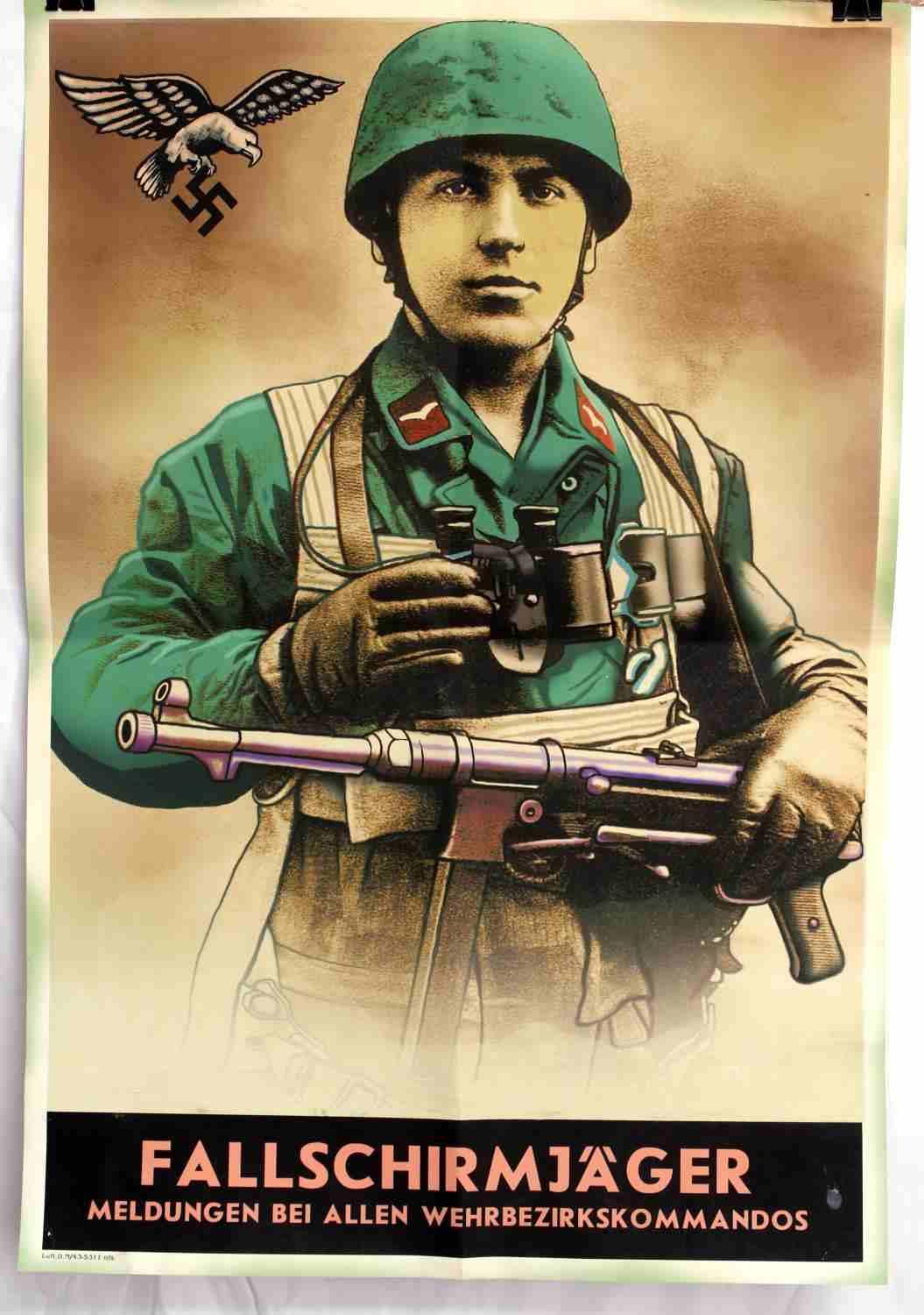 WWII GERMAN PARATROOPER RECRUITING POSTER