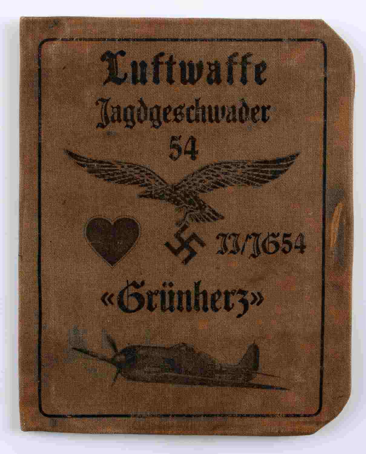 GERMAN WWII LUFTWAFFE KNIGHTS CROSS WINNER ID BOOK